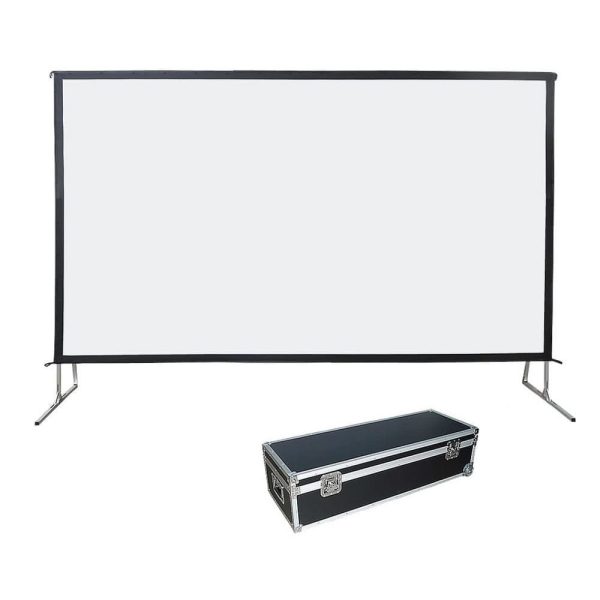 Hire Fast Fold Projection Screen, 10ft x 6ft 150″ 16:9, Front + Rear