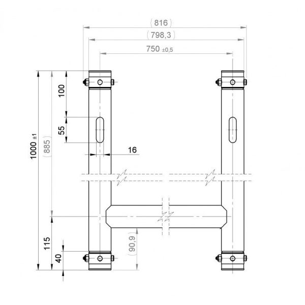 T-74 H FRAME LARGE SILVER/BLACK - Image 2