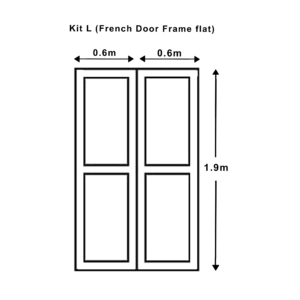 Scenery Flat Kit L French Doors to suit Kit K