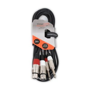 iCORE 400 -  2 x Female XLR Connectors - 2 x 6.35mm Mono Jack Plugs, Audio Signal Cable