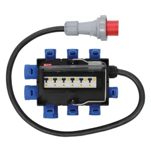 ISCHL Distribution Box 63A 415V In, 3x32A + 6x16A Out (9130023)