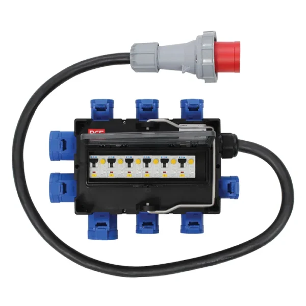 ISCHL Distribution Box 63A 415V In, 3x32A + 6x16A Out (9130023)