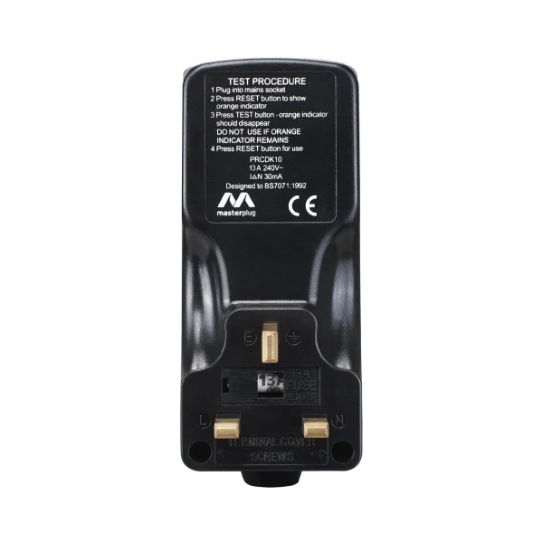Rewireable Plug In RCD 30mA Adaptor (PRCDKB) - Image 4