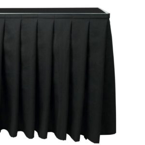 BS-20205 BP Pleated Stage Skirt 20cm Drop, 2m Wide