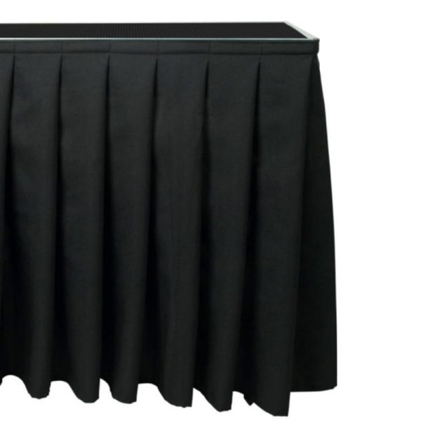 BS-20205 BP Pleated Stage Skirt 20cm Drop, 2m Wide