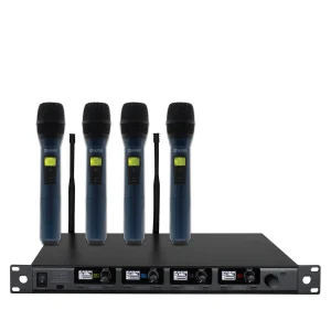 W-Audio DQM 600H/BP Quad Handheld UHF Radio Microphone System