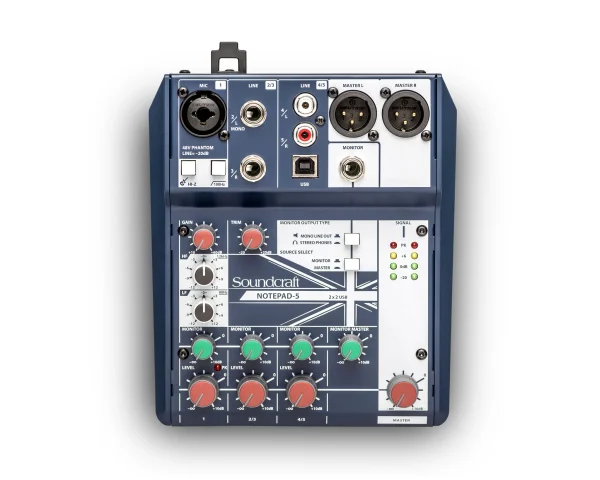 Soundcraft Notepad 5 Small Format Analogue Mixing Console with USB I/O