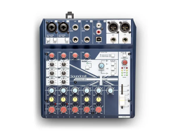 Soundcraft Notepad 8FX Small Format Analogue Mixing Console with Effects