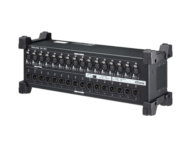 Tascam SB-16D Portable/Rack Mounted 16in/16out Stage Box with Dante 3U - Image 2
