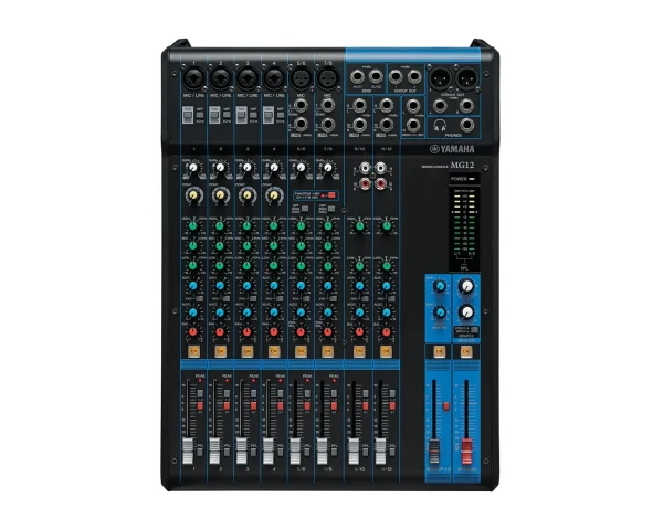 Yamaha MG12 12-Channel Mixing Console 6 Mic / 12 Line with Faders