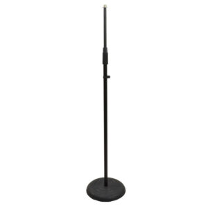 UTX 400BK Straight Microphone Stand with a Heavy Cast Base (Adjustable Height)